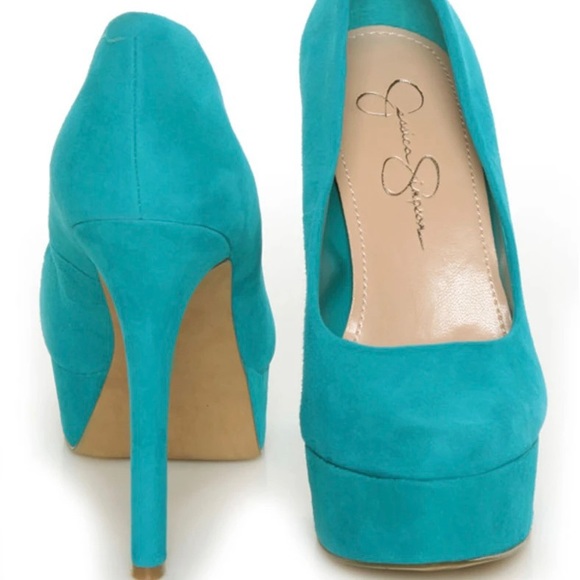 Jessica Simpson Shoes Jessica Simpson Platform Turquoise Pumps 65 Poshmark